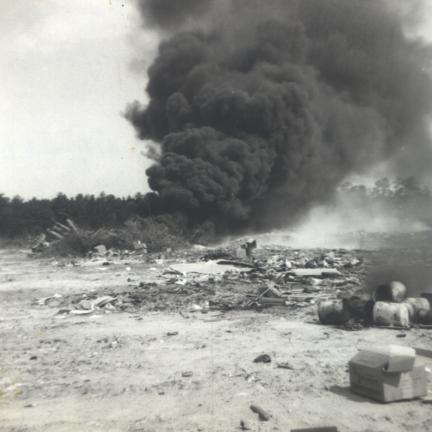 Photo of landfill fire