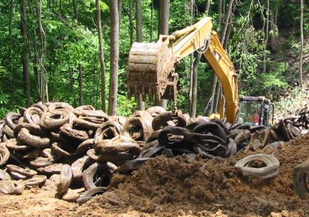 scrap tire cleanup