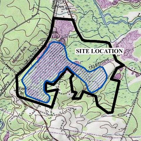 Map: Chesapeake Terrace Rubble Landfill Site Location