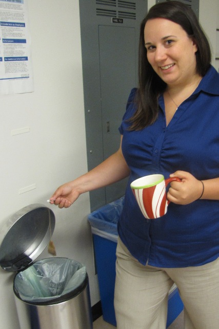 Amanda Degen composting at Montgomery Park