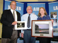 Deputy Secretary Robert Summers, MDE Employee of the Year Jack Bowen, and Secretary Shari Wilson. 