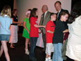 Students and adults at awards ceremony