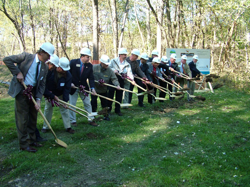 Folks at Groundbreaking at Brunswick WWTP