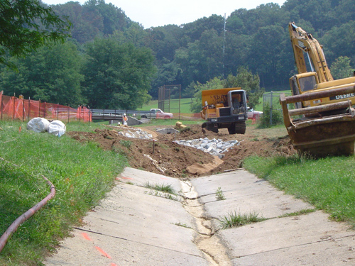 Portion of Minebank Run During Restoration