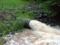 Floodwater Needwood Lake Dam is contained then discharged through this pipe