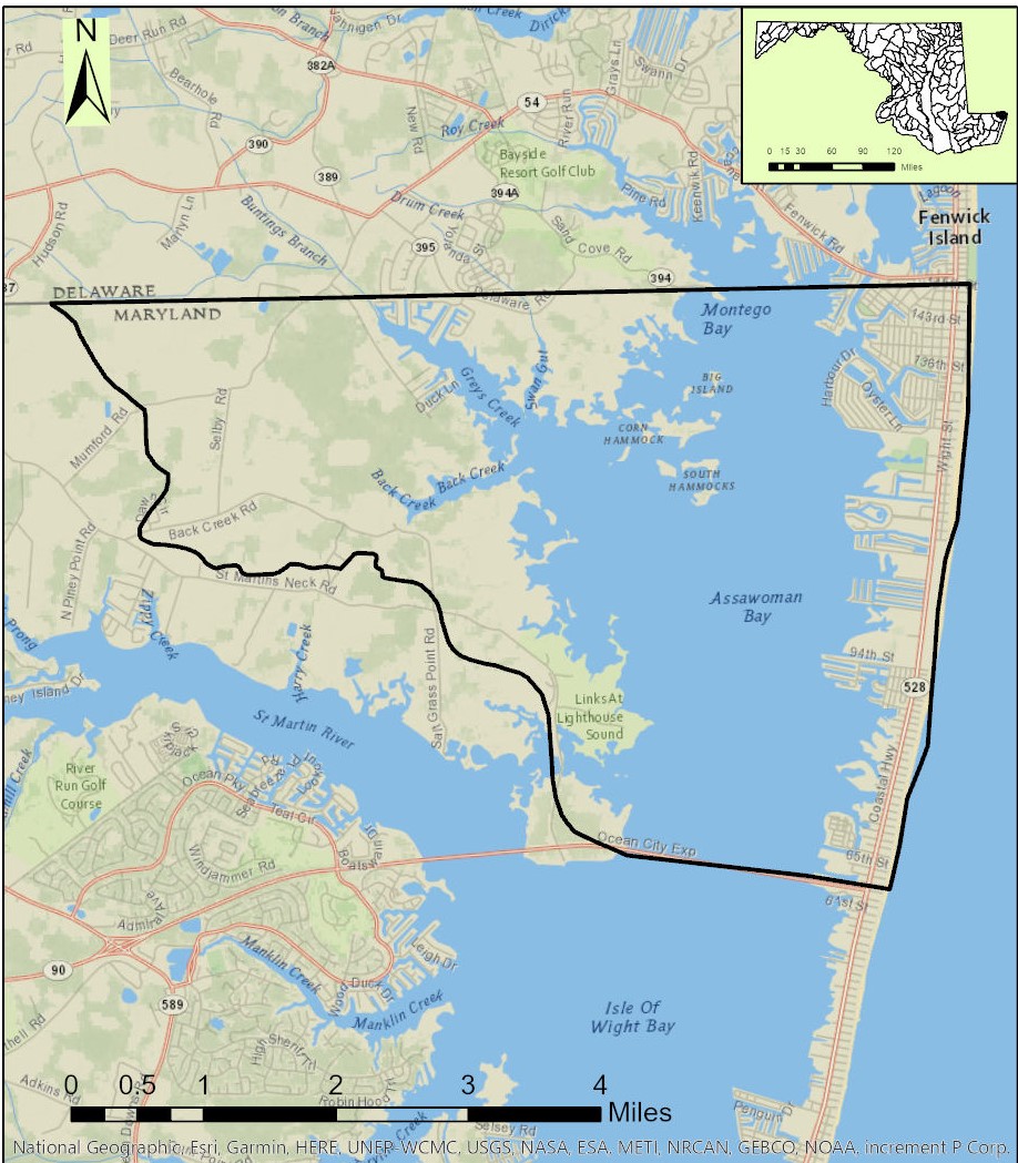 Assawoman Bay Map