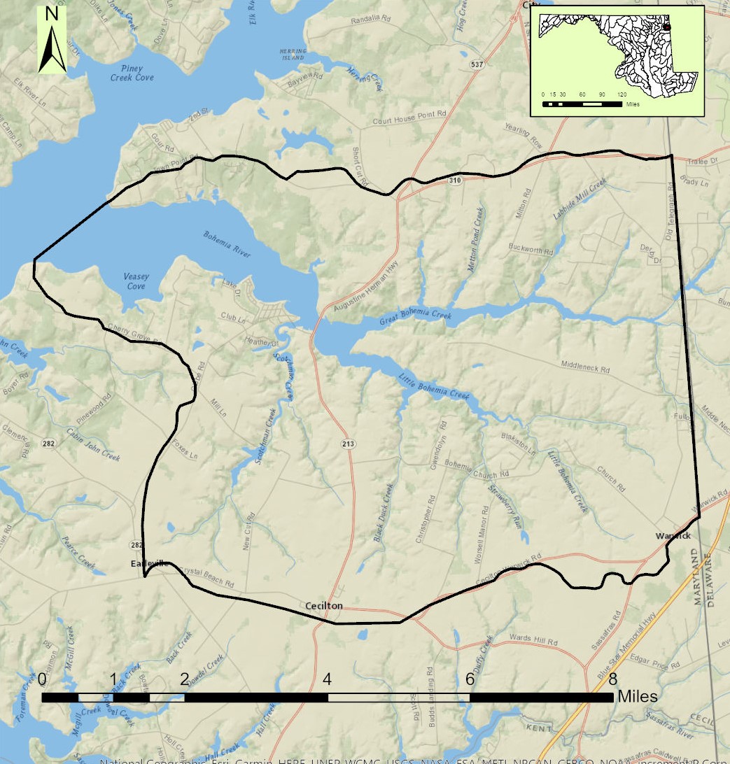 Bohemia River Map