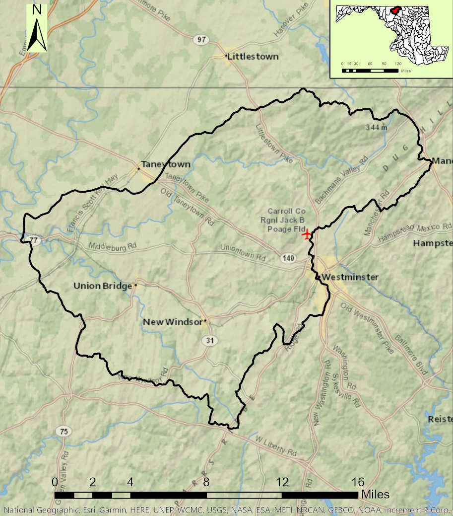 Double Pipe Creek Watershed Map