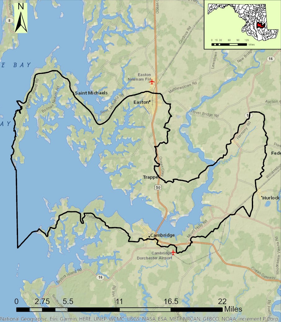 Lower Choptank River Map