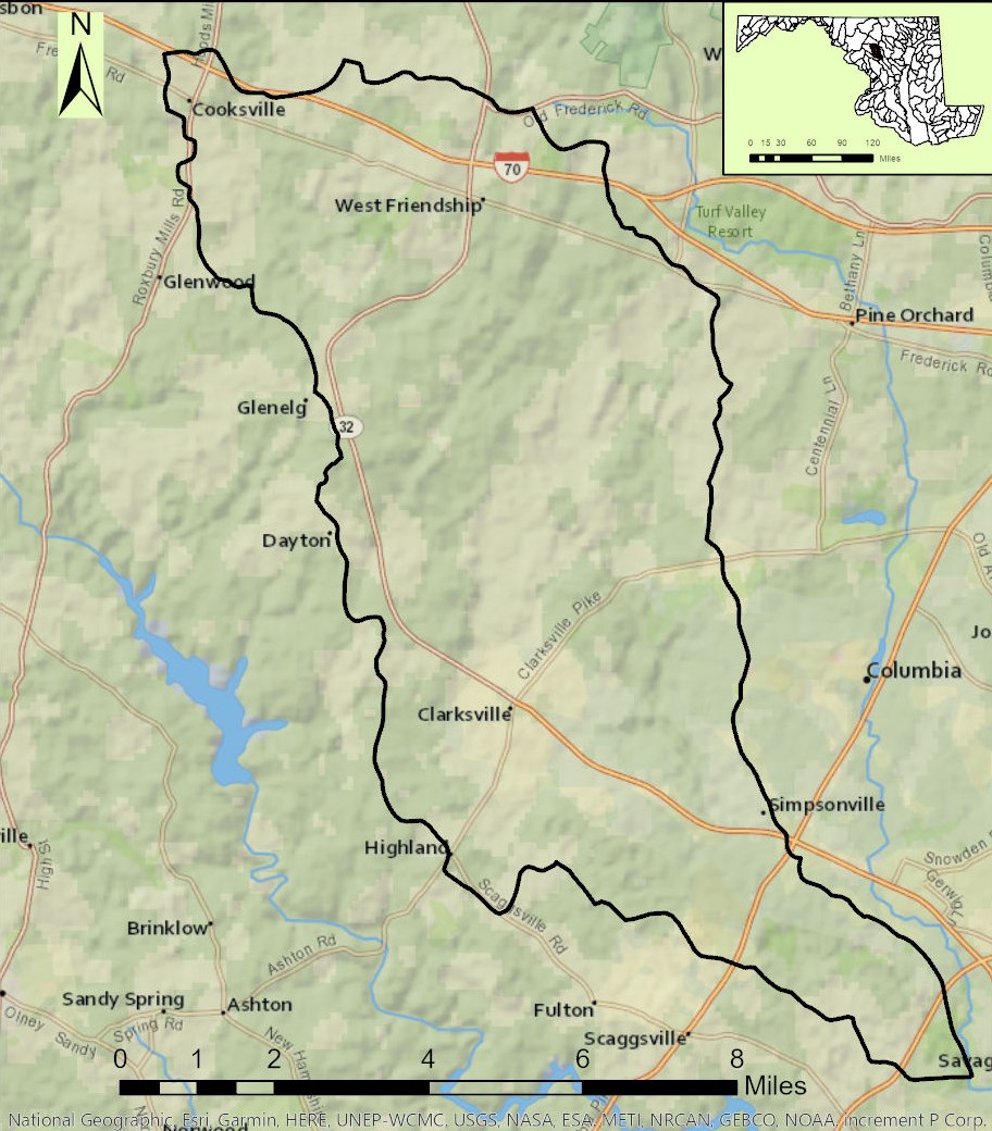 Map of Middle Patuxent River