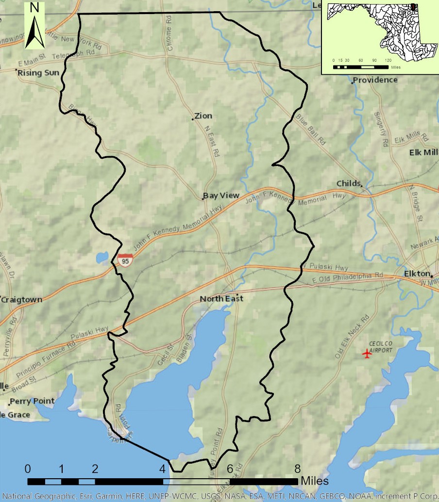 Map of the Northeast River Watershed