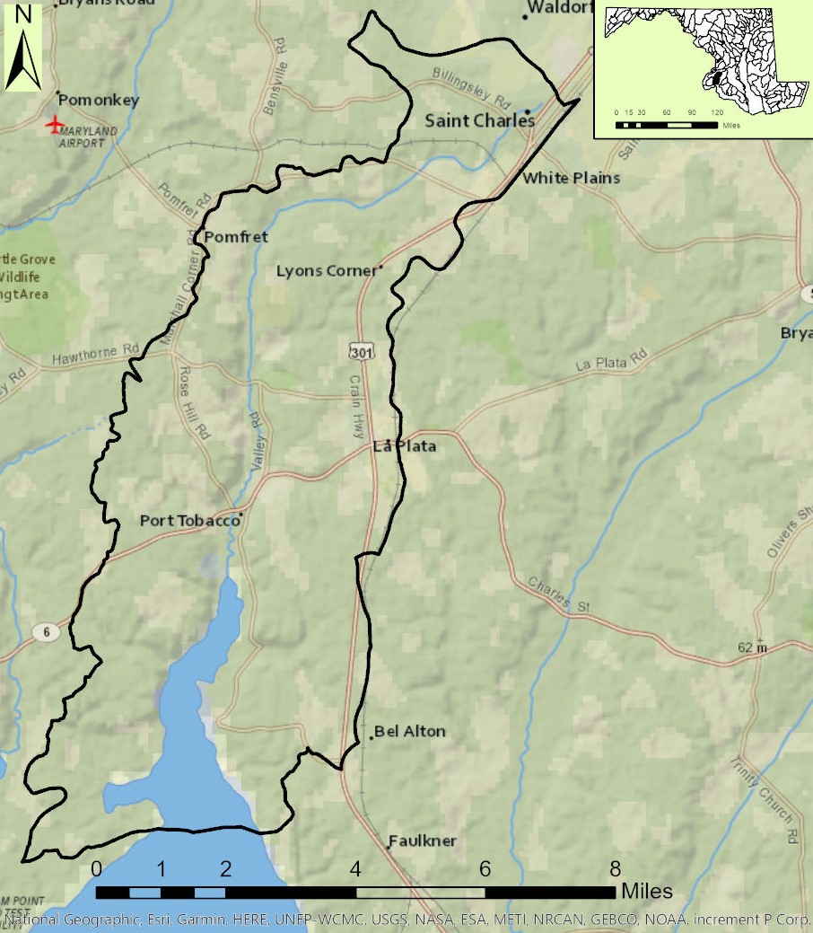 Map of the Port Tobacco River Watershed