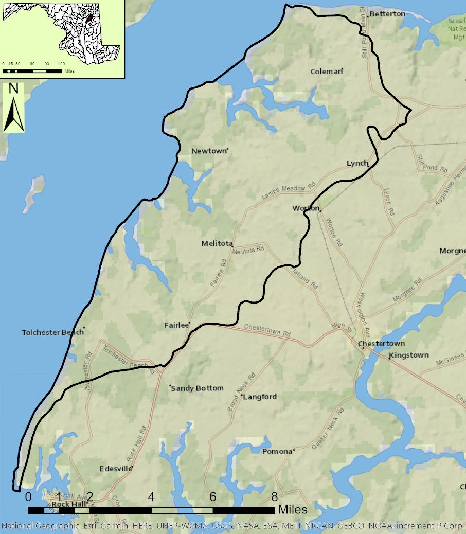 Map of the Stillpond-Fairlee Creek Watershed