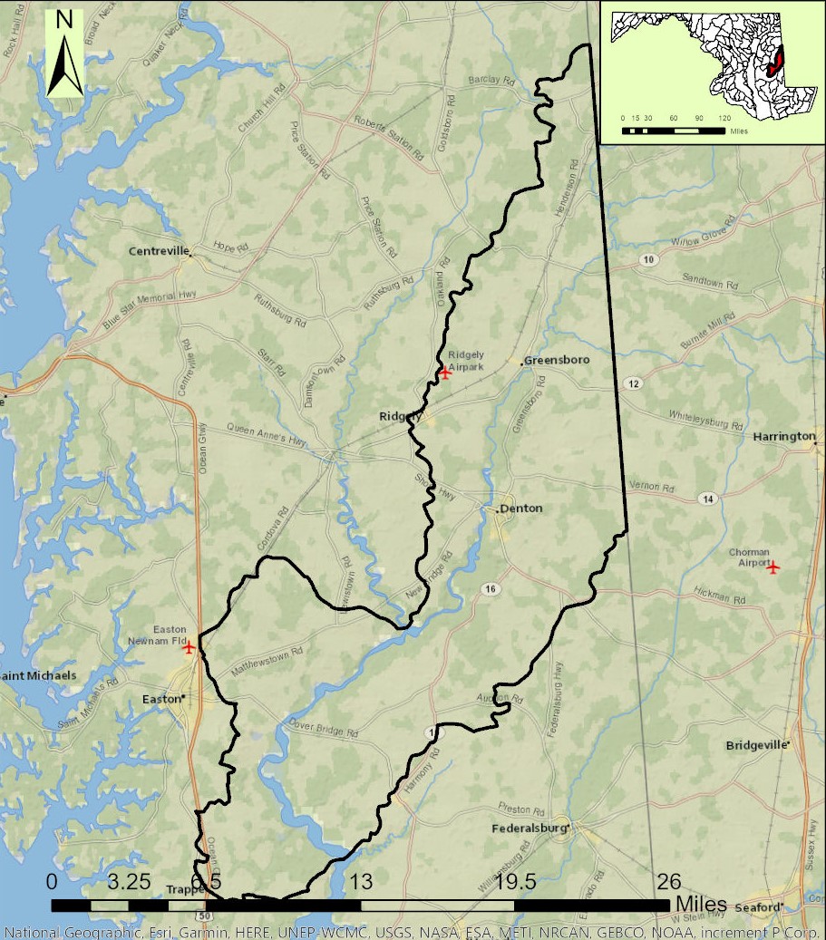 Upper Choptank River Map