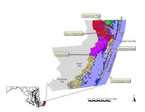 General Map of Maryland Coastal Bays 