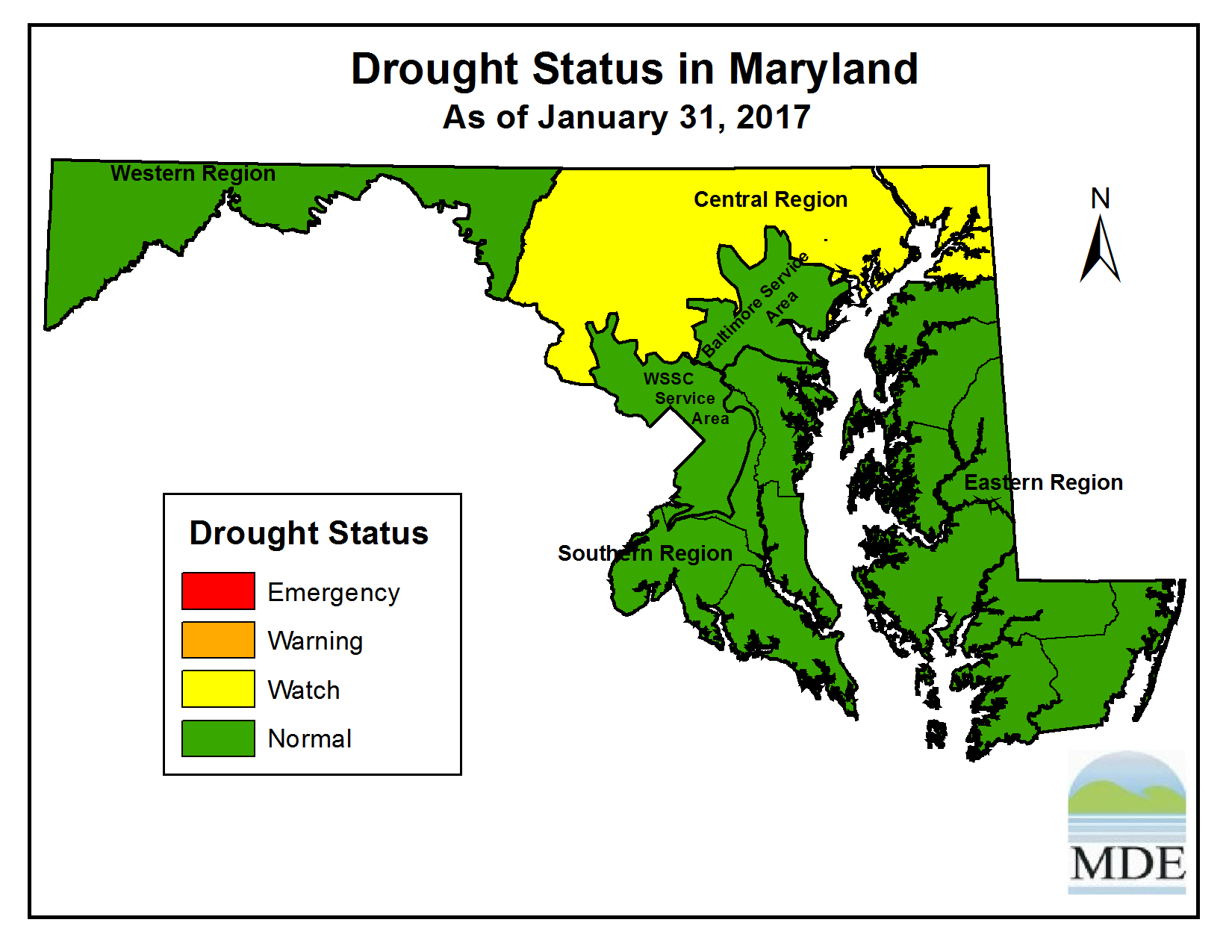 Drought Status as of Janurary 31, 2017